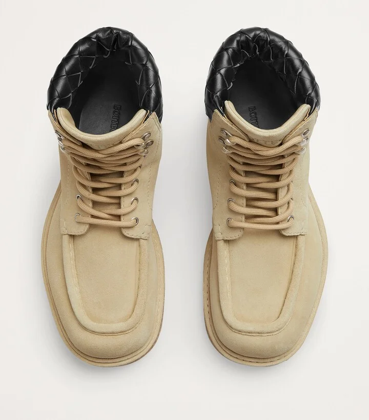 Bottega Veneta Suede Haddock Lace-Up Boots - Image 4