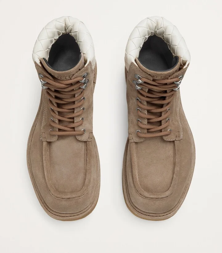 Bottega Veneta Suede Haddock Lace-Up Boots - Image 5