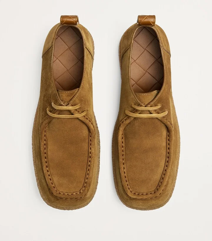 Bottega Veneta Suede Lace-Up Torino Loafers - Image 3