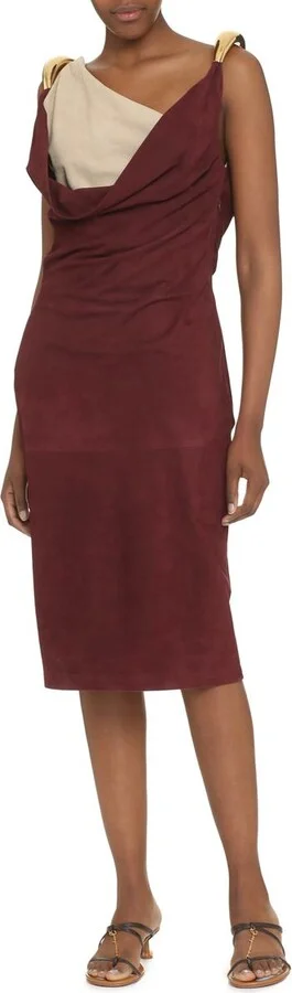 Bottega Veneta Suede Midi-Dress - Image 3