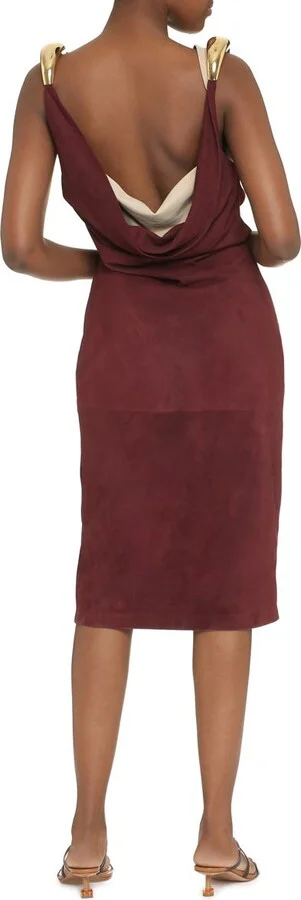 Bottega Veneta Suede Midi-Dress - Image 4