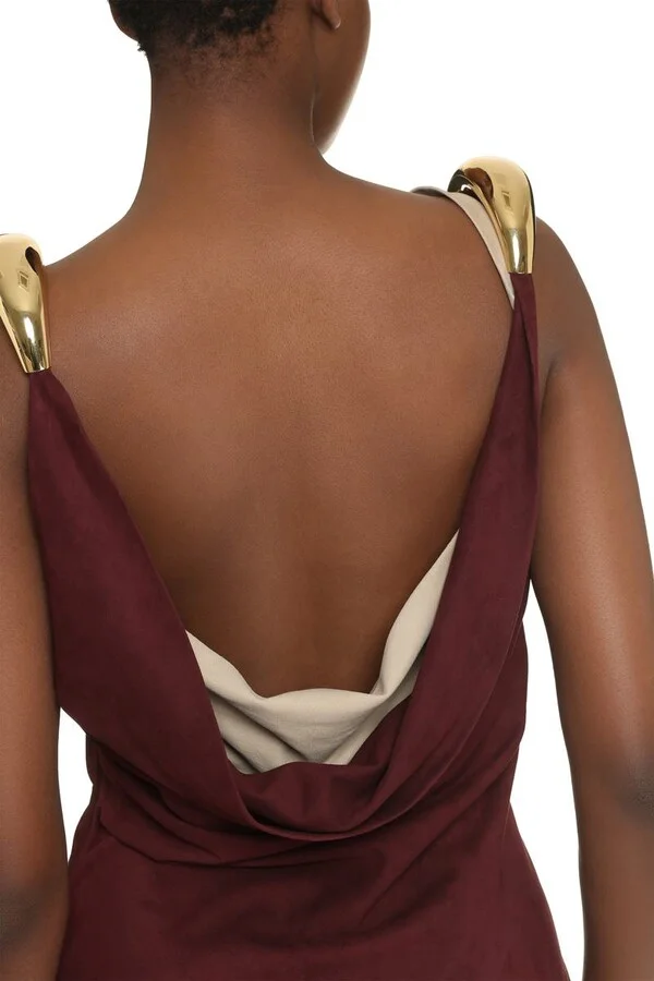 Bottega Veneta Suede Midi-Dress - Image 5