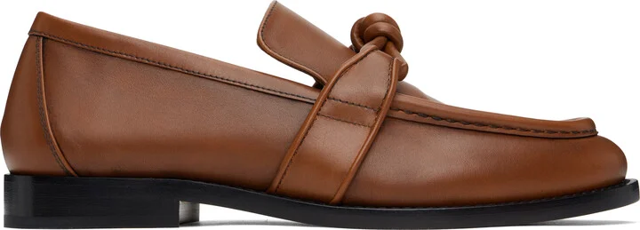 Bottega Veneta Tan Astaire Loafers