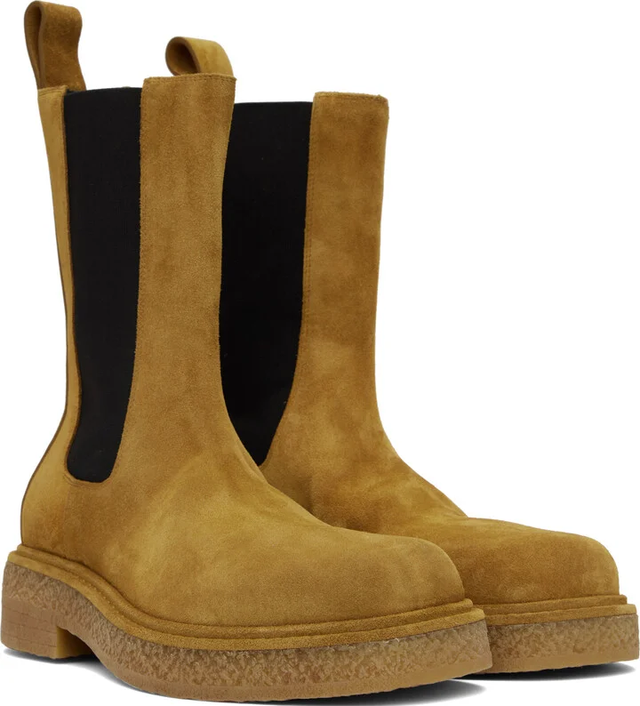 Bottega Veneta Tan Haddock Chelsea Boots - Image 4