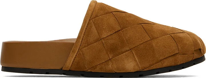 Bottega Veneta Tan Reggie Mules