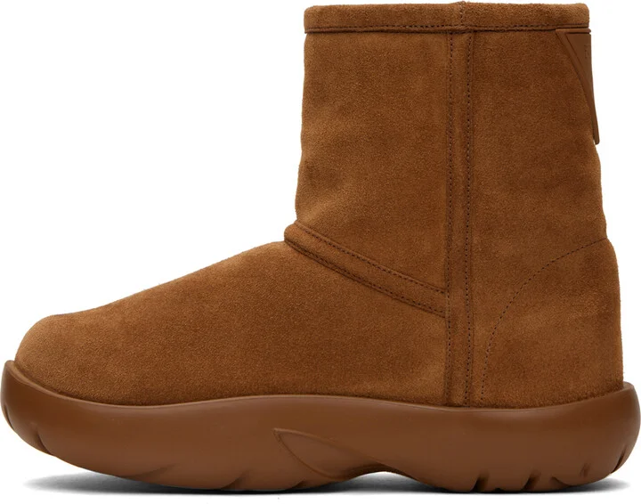Bottega Veneta Tan Snap Ankle Boots - Image 3