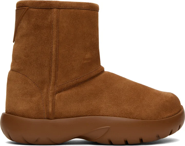 Bottega Veneta Tan Snap Ankle Boots