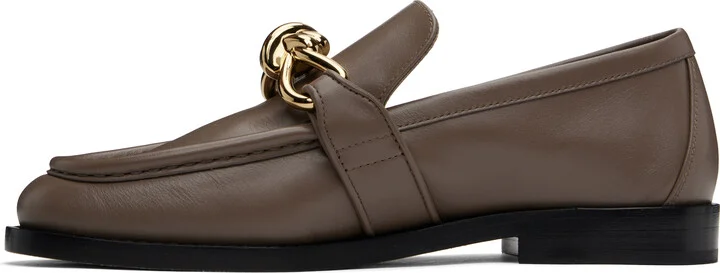 Bottega Veneta Taupe Astaire Loafers - Image 3