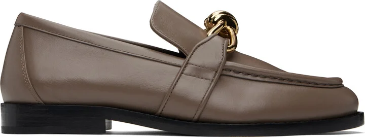 Bottega Veneta Taupe Astaire Loafers