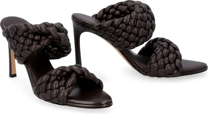 Bottega Veneta The Curve Leather Mules - Image 3
