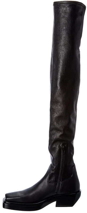Bottega Veneta The Lean Leather Over-The-Knee Boot - Image 2