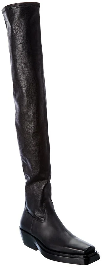 Bottega Veneta The Lean Leather Over-The-Knee Boot