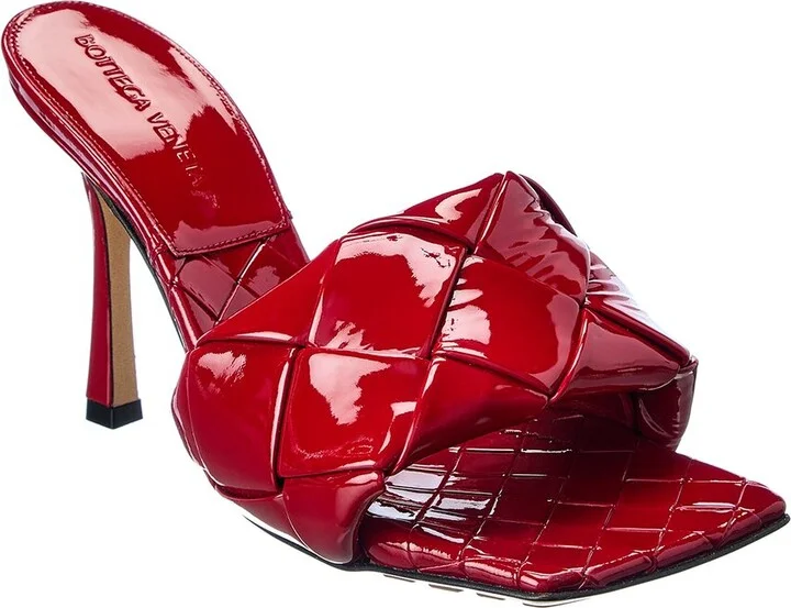 Bottega Veneta The Lido Intrecciato Patent Sandal