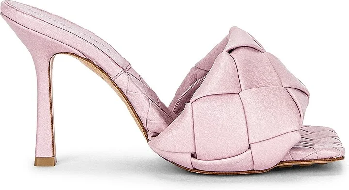 Bottega Veneta The Rubber Lido Sandals in Pink