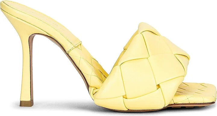 Bottega Veneta The Rubber Lido Sandals in Yellow