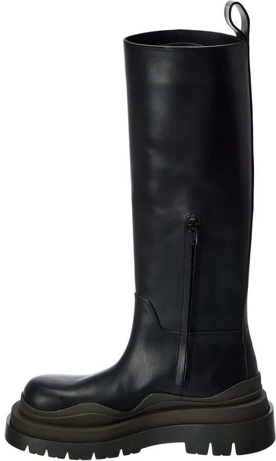 Bottega Veneta The Tire High Leather Boot - Image 2