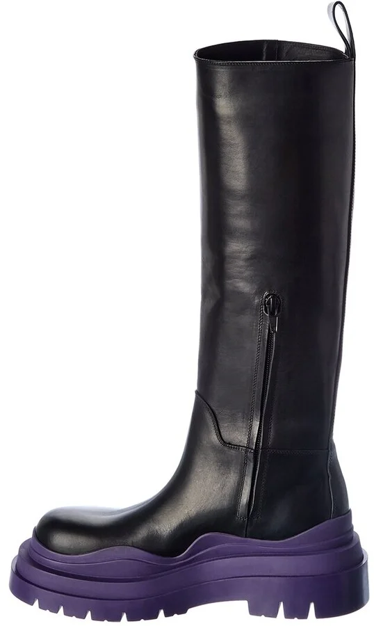 Bottega Veneta The Tire High Leather Boot - Image 2