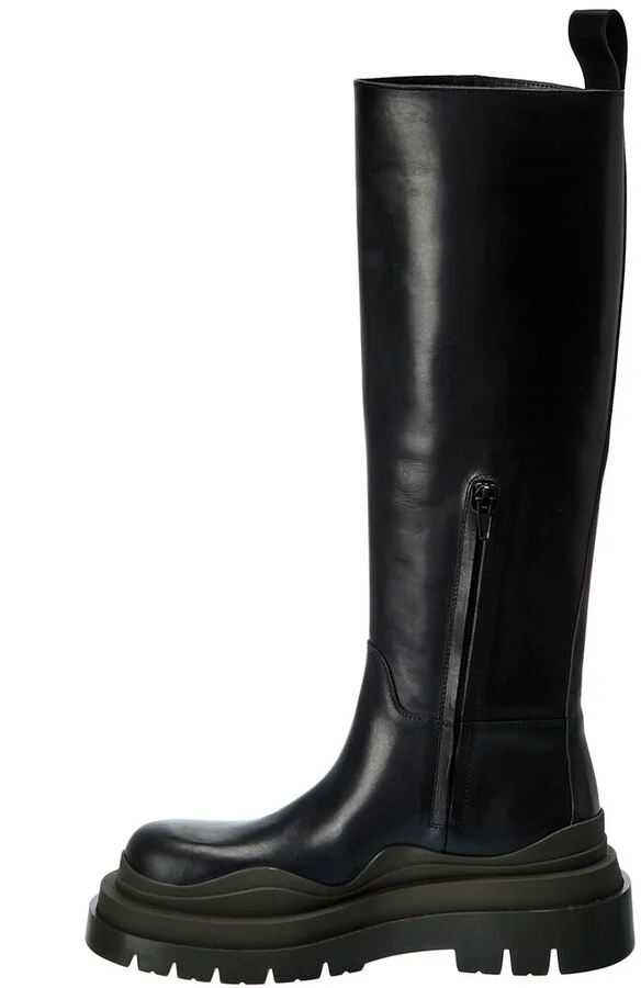 Bottega Veneta The Tire High Leather Boot - Image 2