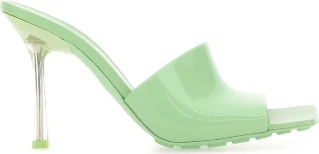 Bottega Veneta Transparent-Strap Heel Sandals