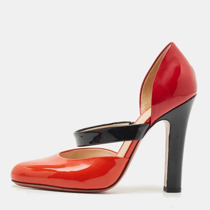 Bottega Veneta Tricolour Patent Leather Mary Jane Pumps Size 38