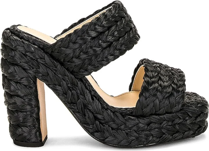 Bottega Veneta Trinity Weave Mule Sandal in Black