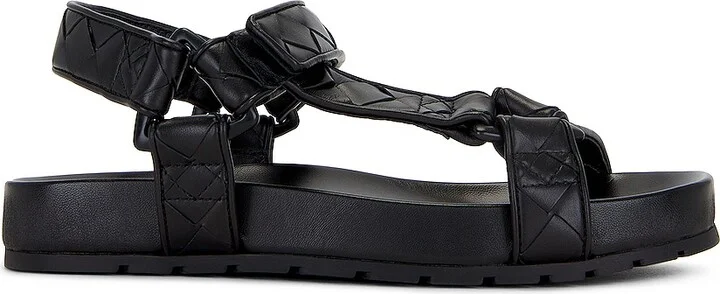 Bottega Veneta Trip Flat Sandal in Black