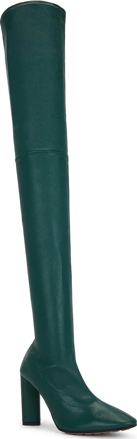 Bottega Veneta Tripod Thigh High Boot in Dark Green - Image 2