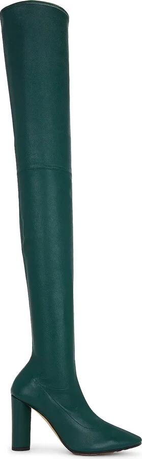 Bottega Veneta Tripod Thigh High Boot in Dark Green