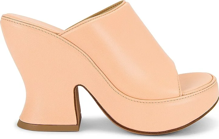 Bottega Veneta Wedge Sandals in Blush
