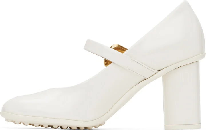 Bottega Veneta White Atomic Pumps - Image 3