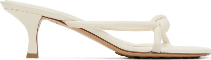 Bottega Veneta White Blink Mules