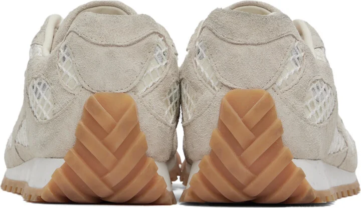 Bottega Veneta White & Gray Orbit Sneakers - Image 2