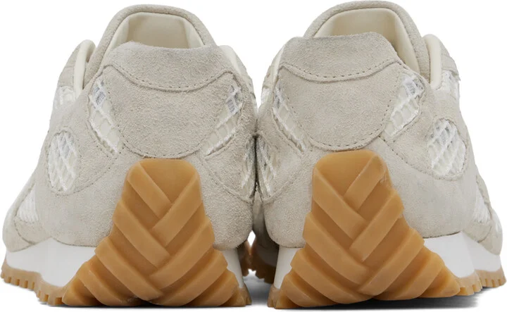 Bottega Veneta White & Gray Orbit Sneakers - Image 2