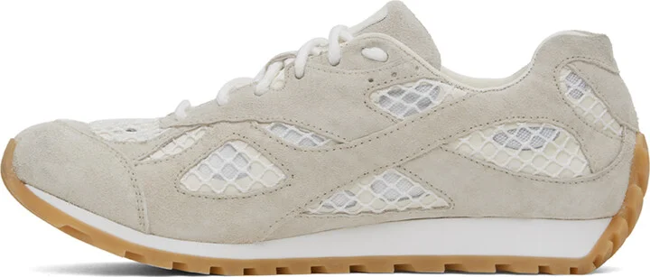 Bottega Veneta White & Gray Orbit Sneakers - Image 3