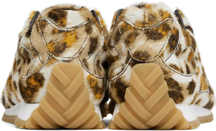 Bottega Veneta White & Orange Orbit Sneakers - Image 2
