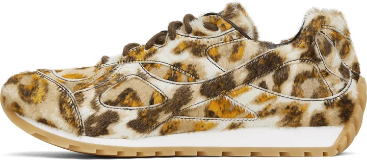 Bottega Veneta White & Orange Orbit Sneakers - Image 3
