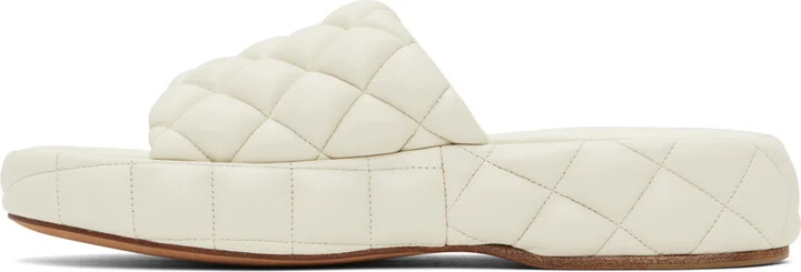 Bottega Veneta White Padded Sandals - Image 3