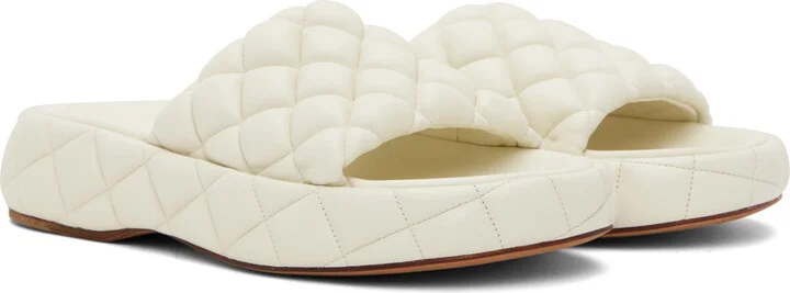 Bottega Veneta White Padded Sandals - Image 4