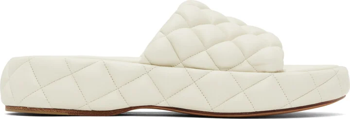 Bottega Veneta White Padded Sandals