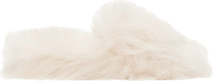 Bottega Veneta White Resort Slides