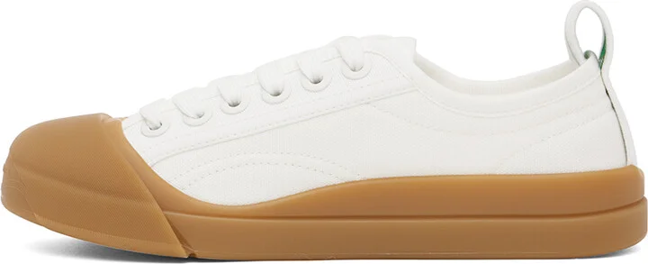 Bottega Veneta White Vulcan Sneakers - Image 3