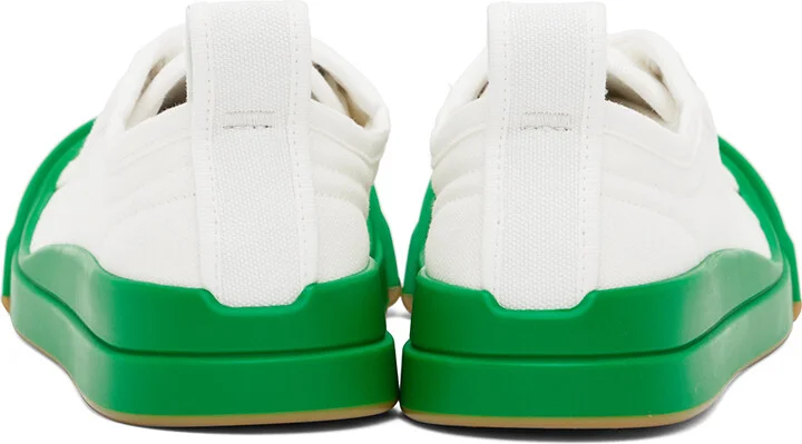 Bottega Veneta White Vulcan Sneakers - Image 2