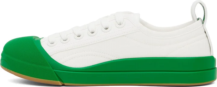 Bottega Veneta White Vulcan Sneakers - Image 3