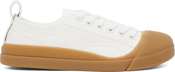Bottega Veneta White Vulcan Sneakers