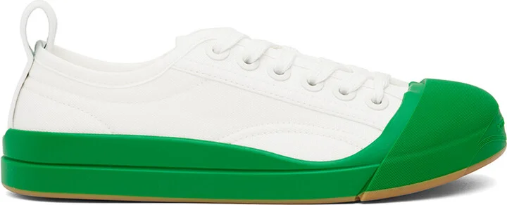 Bottega Veneta White Vulcan Sneakers