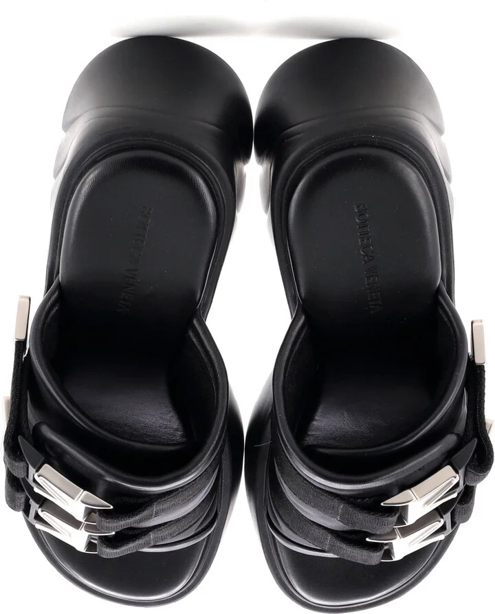 Bottega Veneta Women's Flash Bomber Slide Sandal Nylon with Leather - Image 2