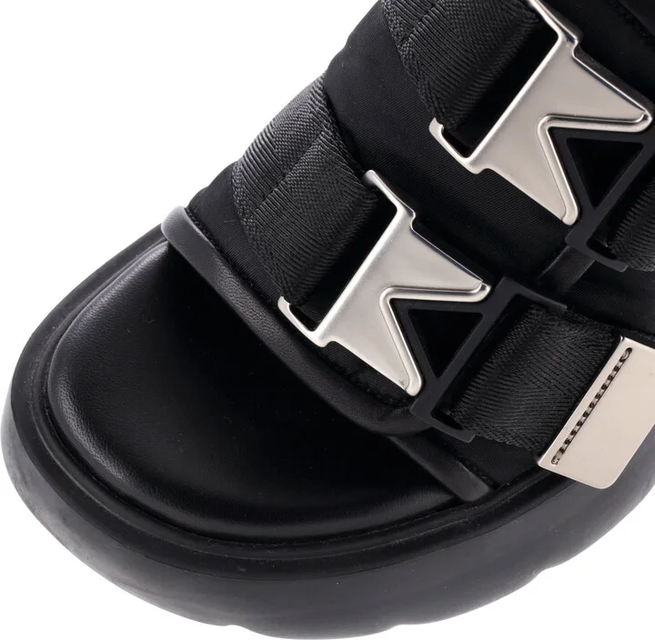 Bottega Veneta Women's Flash Bomber Slide Sandal Nylon with Leather - Image 5