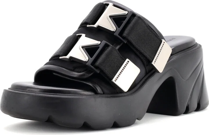 Bottega Veneta Women's Flash Bomber Slide Sandal Nylon with Leather