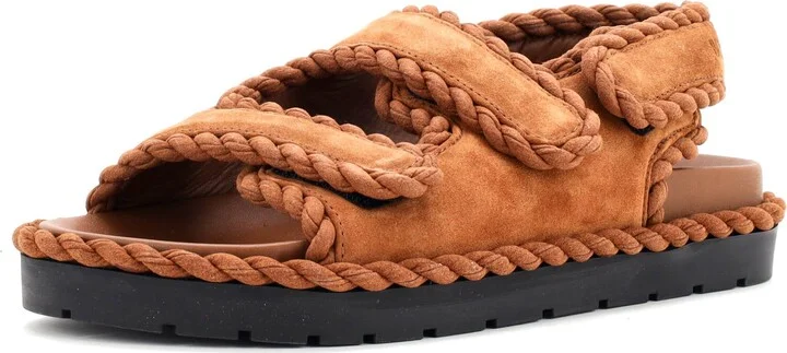 Bottega Veneta Women's Jack Slingback Sport Sandals Suede