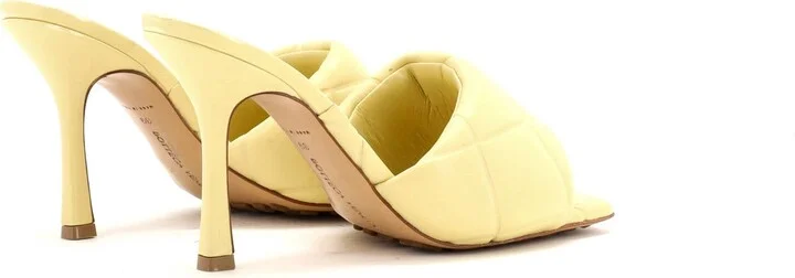 Bottega Veneta Women's Lido Heeled Sandals Quilted Embossed Leather - Image 3